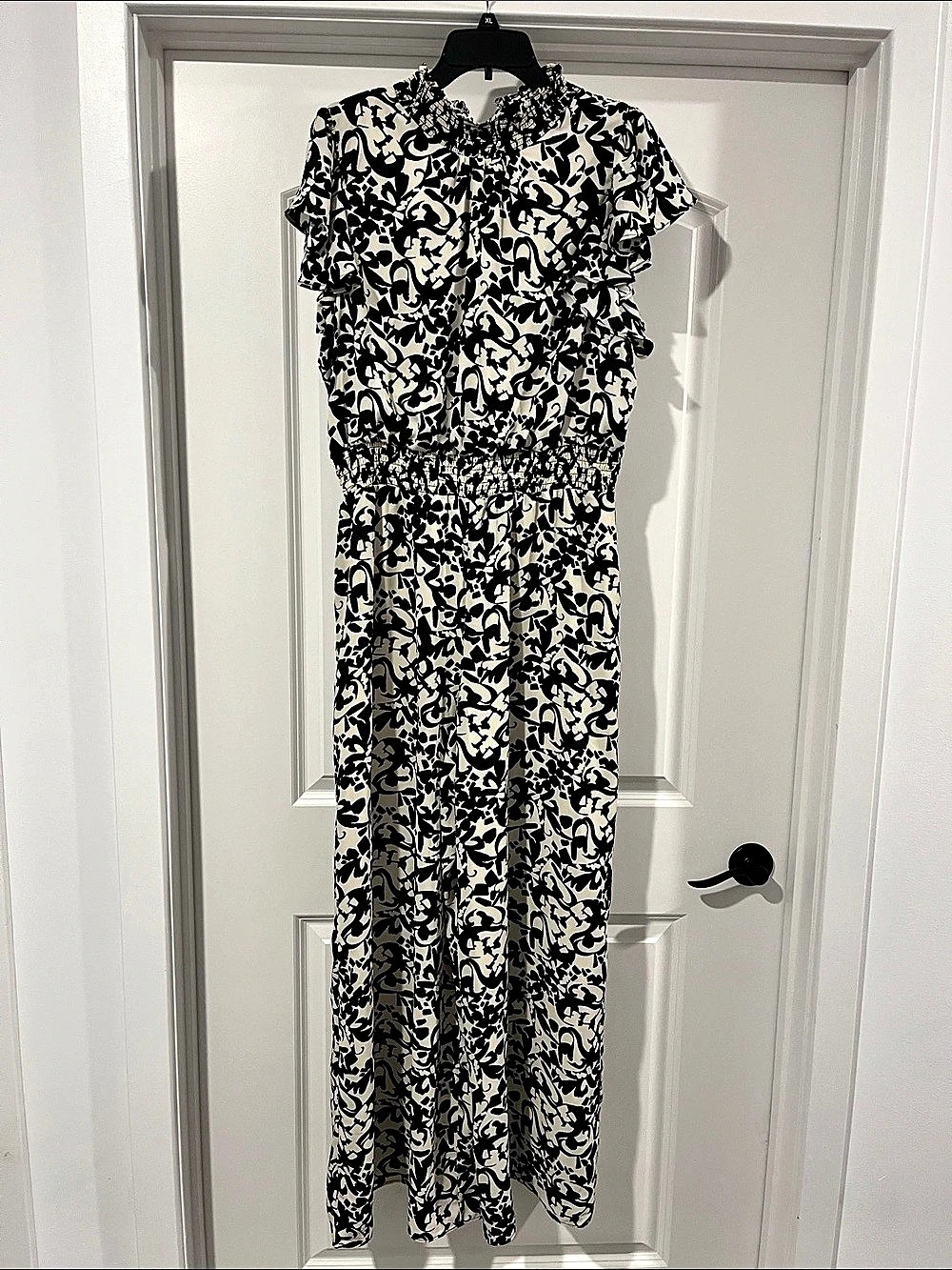 1.STATE Abstract Print Jumpsuit in Black & White Size XL